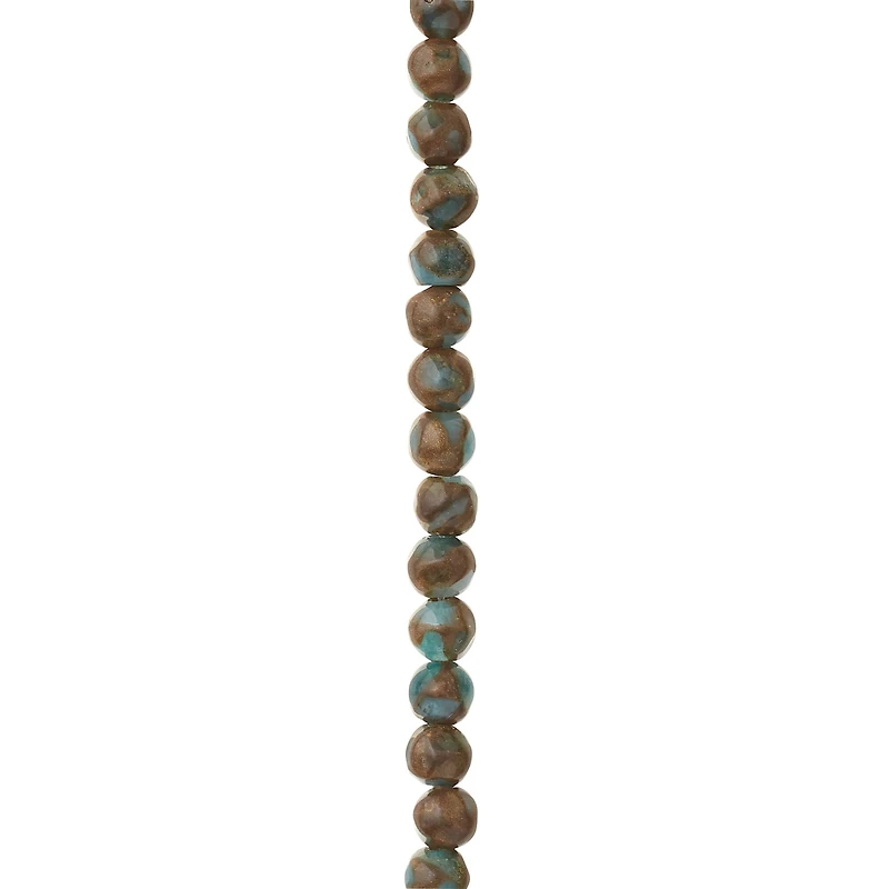 12 Pack: Light Blue Impression Jasper Round Beads, 4mm by Bead Landing®