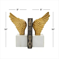 10" Angel Wing Aluminum Bookend Set