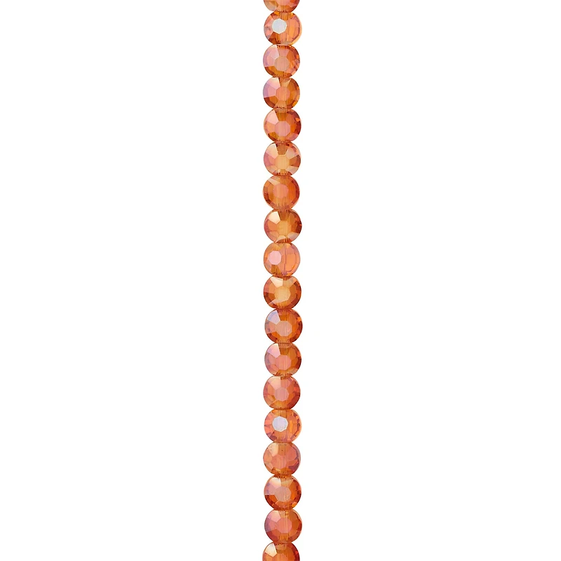 12 Pack: Orange Lentil Glass Beads, 6mm by Bead Landing™