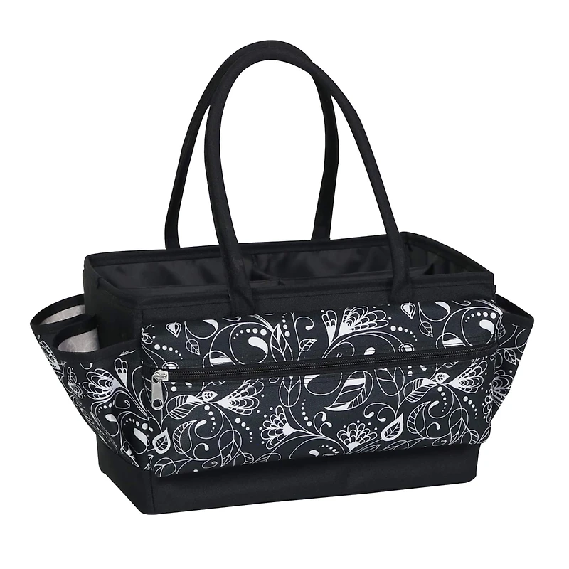 Everything Mary Large Black & Floral Craft Organizer