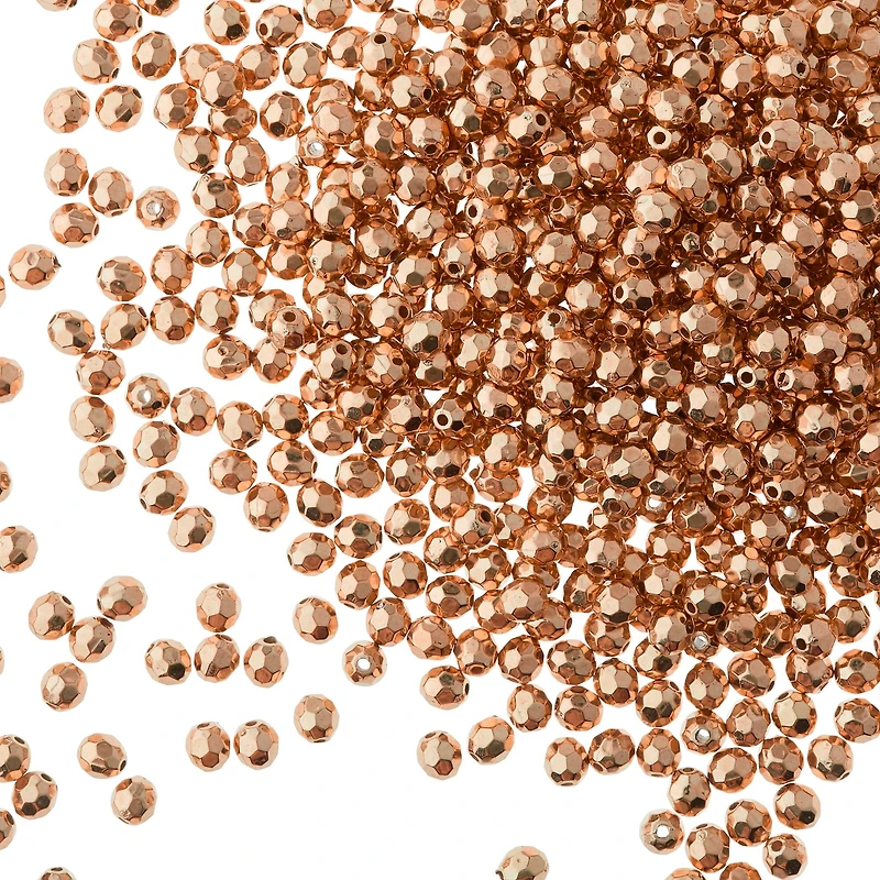 5.5mm Faceted CCB Round Craft Beads by Bead Landing