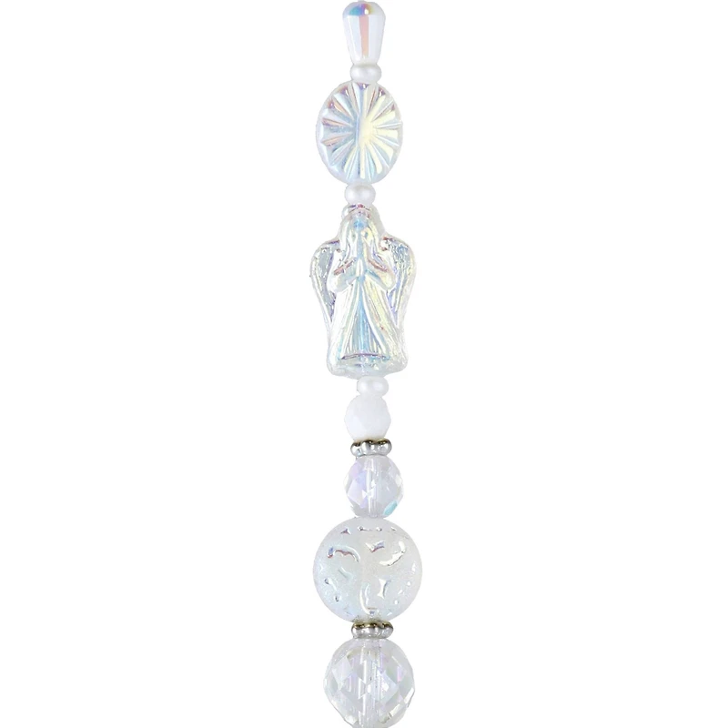Angel White Iridescent Czech Glass Bead Mix by Bead Landing™