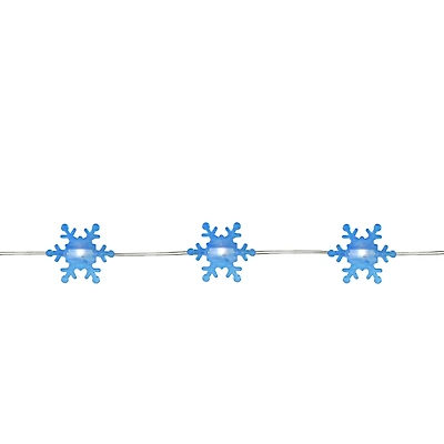 20ct. Blue Snowflake LED Christmas Fairy String Lights