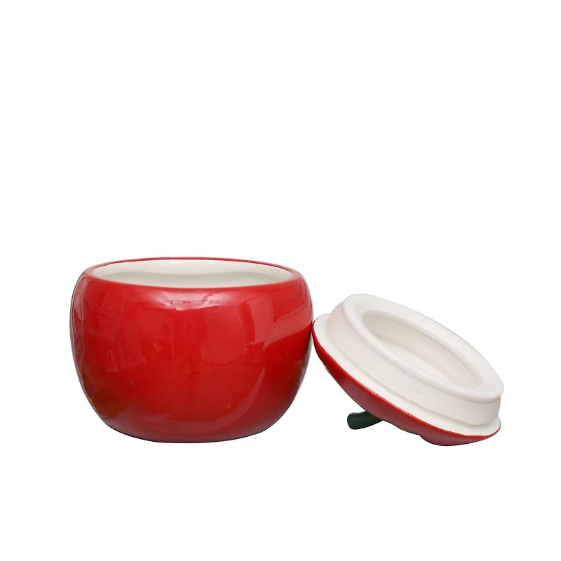 6.5" Tomato Ceramic Food Container with Lid by Ashland®