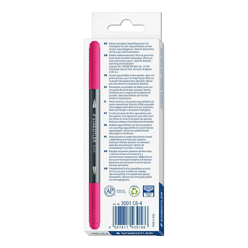 STAEDTLER® South America Double-Ended Watercolour Brush Pens