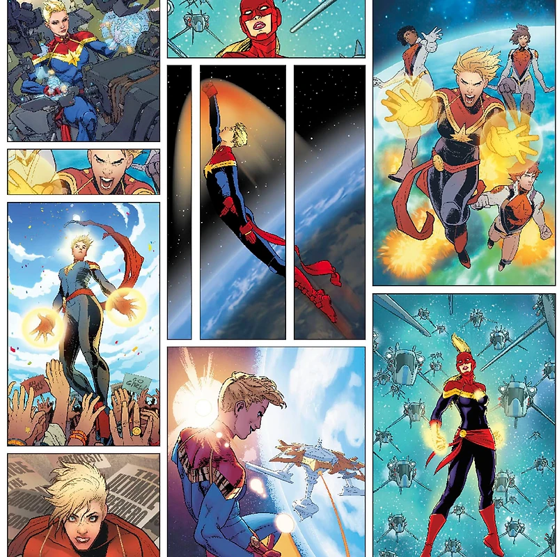 Marvel® Captain Marvel Patch Cotton Fabric