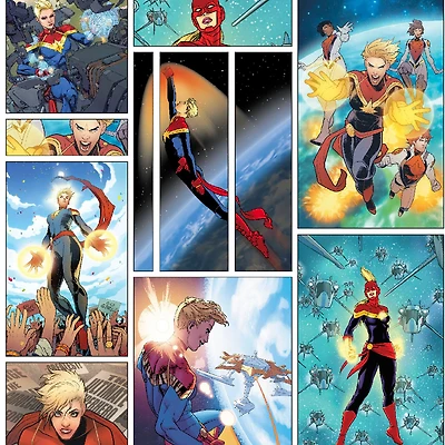 Marvel® Captain Marvel Patch Cotton Fabric