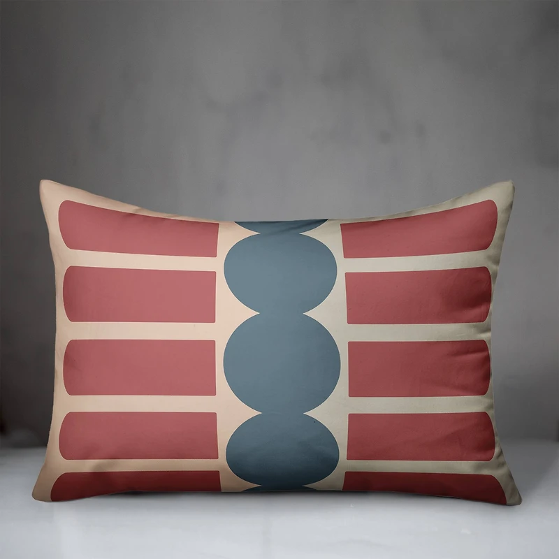 Retro Circle Pattern Throw Pillow