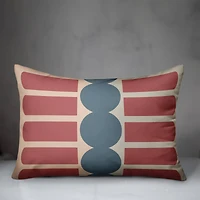 Retro Circle Pattern Throw Pillow