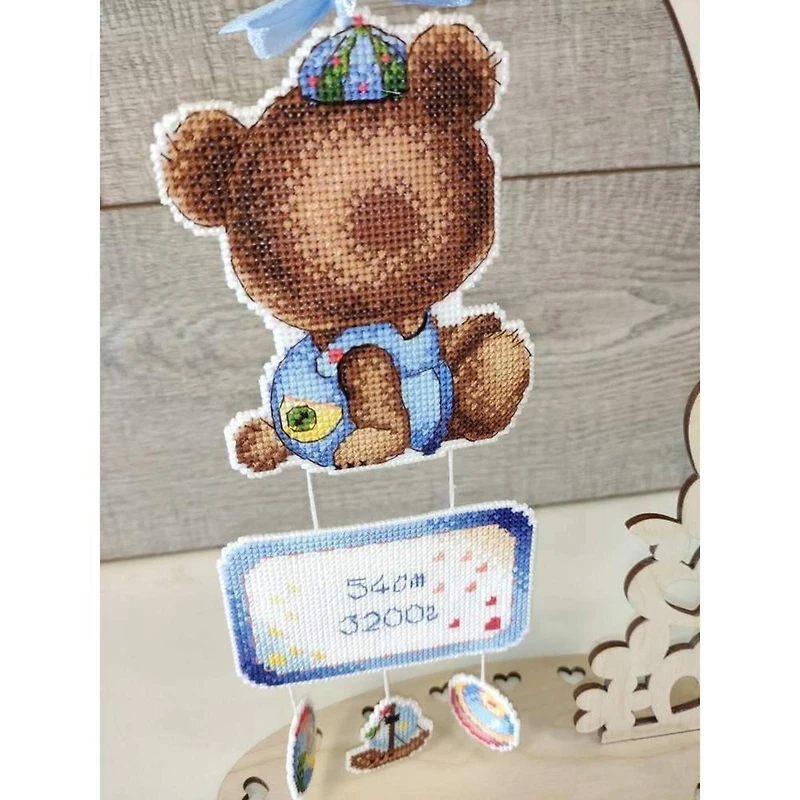 MP Studia Teddy Bear Plastic Canvas Counted Cross Stitch Kit