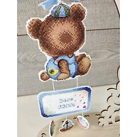 MP Studia Teddy Bear Plastic Canvas Counted Cross Stitch Kit