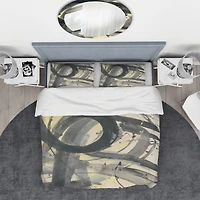Designart 'Minimalistic Roller IV' Geometric Bedding Set