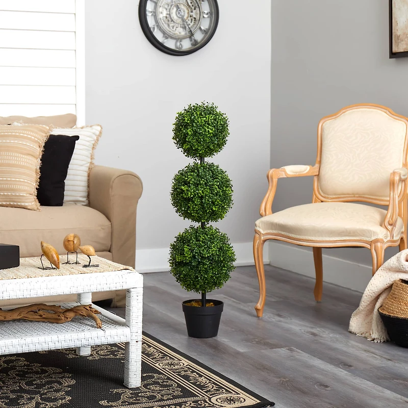 3ft. Potted Boxwood Triple Ball Topiary Tree