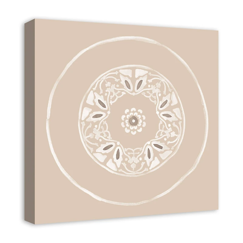 Neutral Medallion 20" x 20" Canvas Wall Art