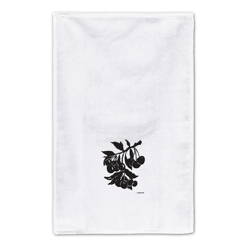 Block Print Cherries 16" x 25" Tea Towel - Set of 2