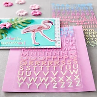 12 Pack: Small Rainbow Glitter Alphas by Recollections™