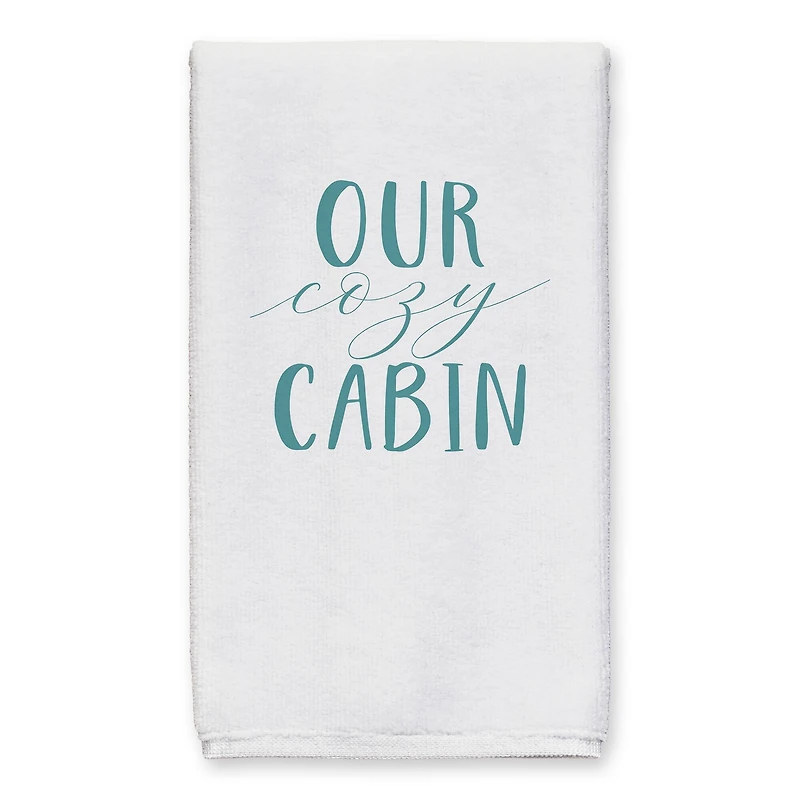 Snowy Town Teal Tea Towels - Set of 2