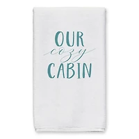 Snowy Town Teal Tea Towels - Set of 2