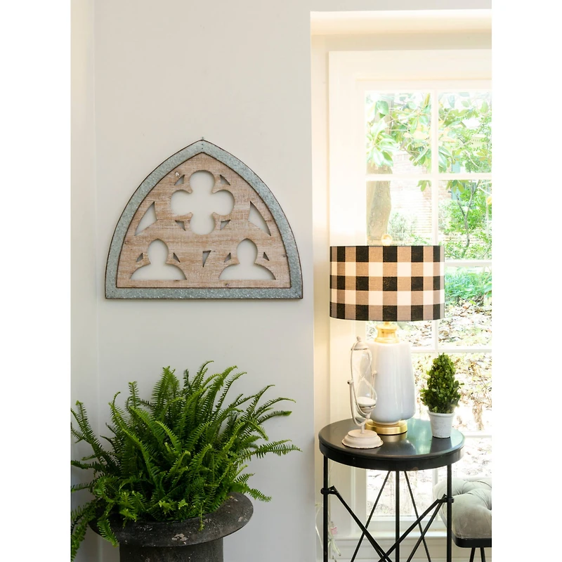 Hello Honey® 27.5'' Silver Wood & Metal Wall Décor