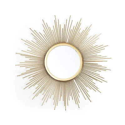 Habitat Decor 20" Opal Gold Starburst Metal Wall Mirror