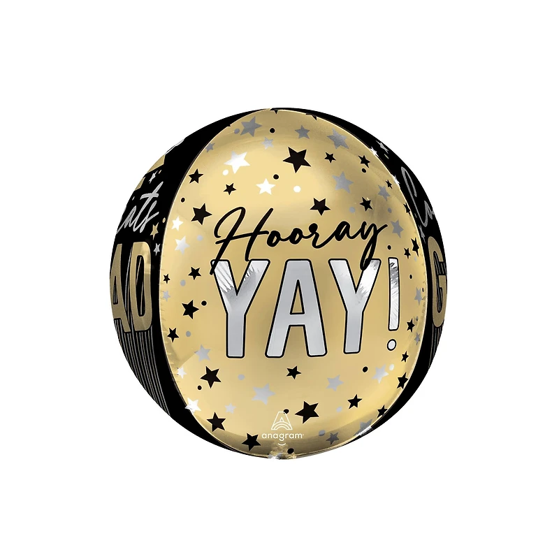 16" Stripes on Stripes Grad Foil Balloon