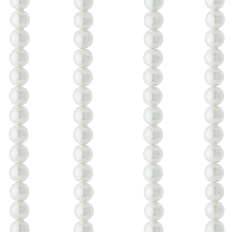 Glass White Pearl Round Beads, 10mm by Bead Landing™