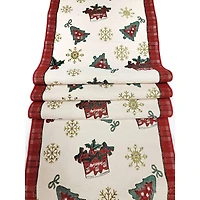 Wizardi 13.75" x 71" Festive Christmas Presents Table Runner