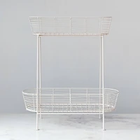 Serenity Metal Wire Plant Stand, Cream