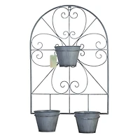 23'' Scrollwork Trellis with Flower Pots