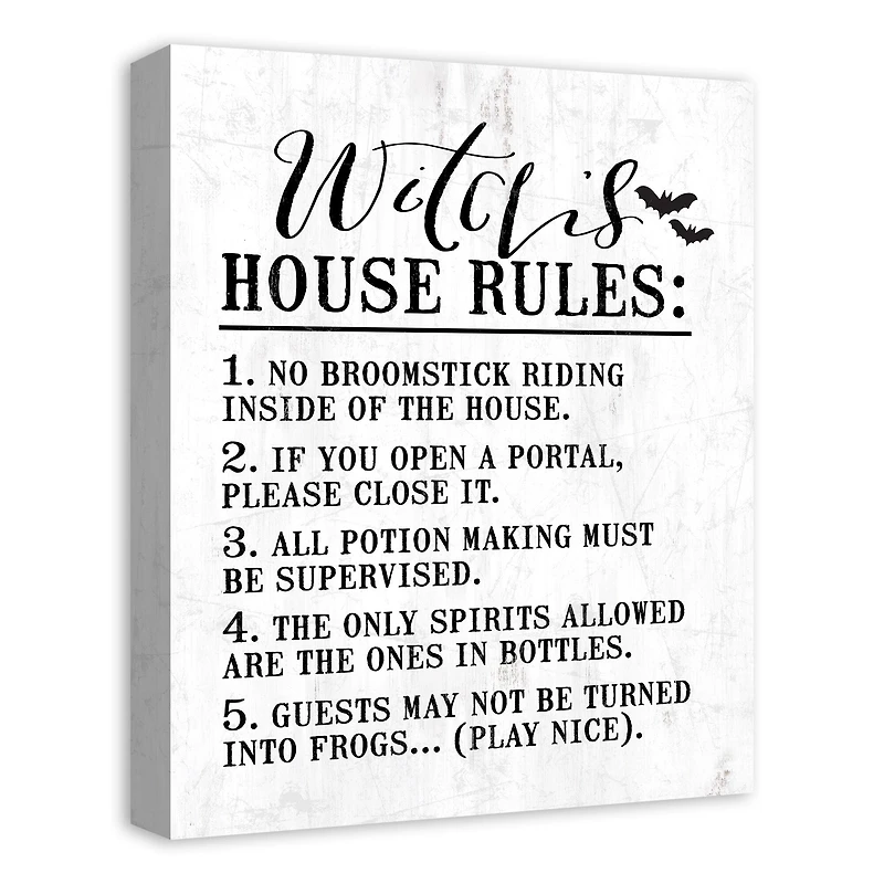 Witch House Rules Canvas Wall Art