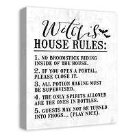 Witch House Rules Canvas Wall Art