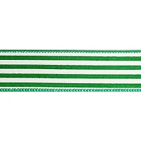 1.5" x 30ft. Stripe Faux Linen Wired Ribbon by Celebrate It™ Décor