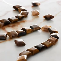 Tiger's Eye Square Beads, 8mm by Bead Landing™