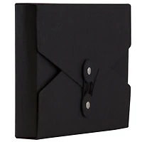 JAM Paper Black Kraft Portfolio with Button and String Tie Closure 5.5" x 8.5"