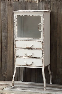 Hello Honey® Antique White Rustic Farmhouse Storage Cabinet