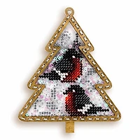 Wonderland Crafts Bird Tree Christmas Ornament Bead Embroidery Kit