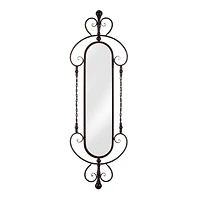 35" Scroll & Chain Oval Wall Mirror