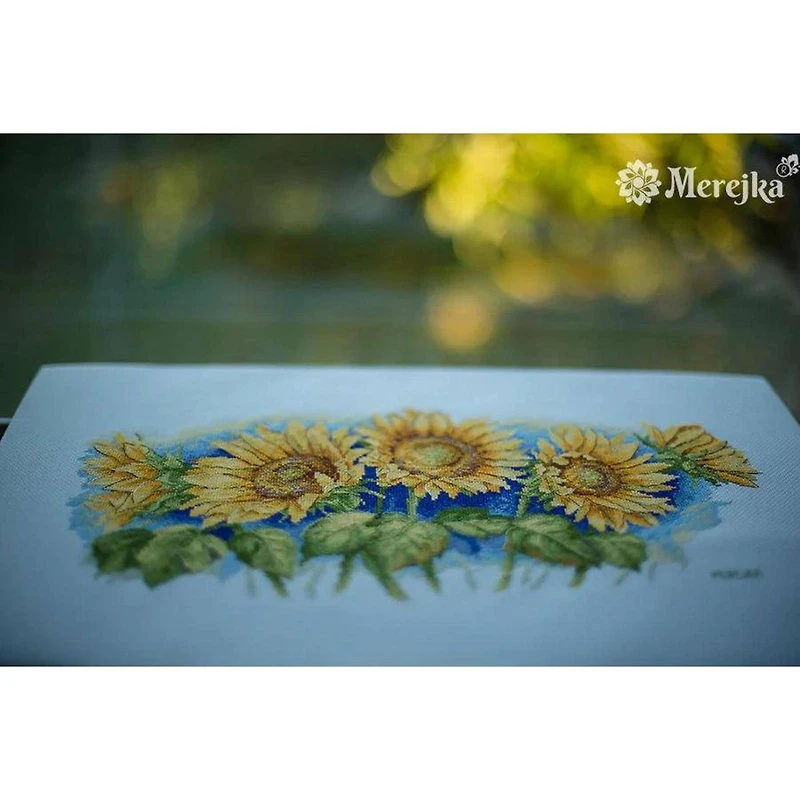 Merejka Bright Sunflowers Counted Cross Stitch Kit