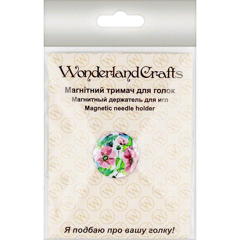 Wonderland Crafts Pink Poppy Magnetic Needle Holder