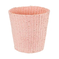 Household Essentials Pink Woven Paper Rope Waste Basket