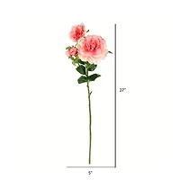 Pink Rose Stem, 3ct.