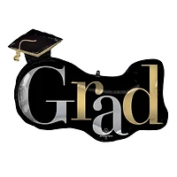SuperShape® 33" Class Dismissed Grad Foil Balloon