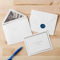 Silver Thank You Cards & Envelopes by Recollections™, 4.25" x 5.5"