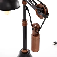 24" Black Metal Industrial Table Lamp