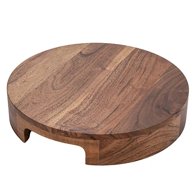 Hello Honey® 10" Natural Acacia Wood Cake Pedestal