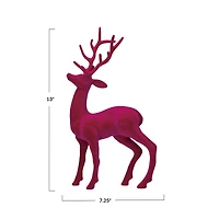 Hello Honey® 13" Pink Flocked Plastic Standing Reindeer Décor