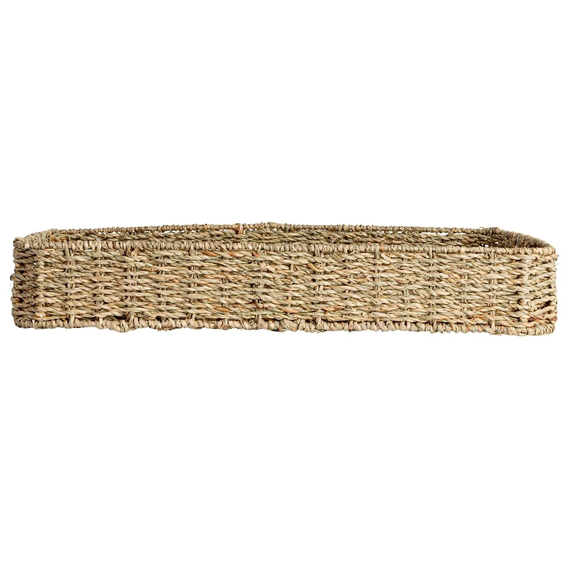 Hello Honey® 20" x 14" Natural Hand-Woven Seagrass Tray with Handles
