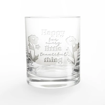 11oz. Happy for Every Little  Beautiful Thing Whiskey Glass