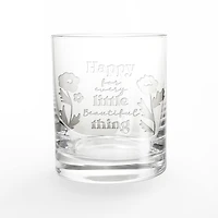 11oz. Happy for Every Little  Beautiful Thing Whiskey Glass