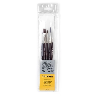 Winsor & Newton® Galeria® Short Handle Brush 5 Pack